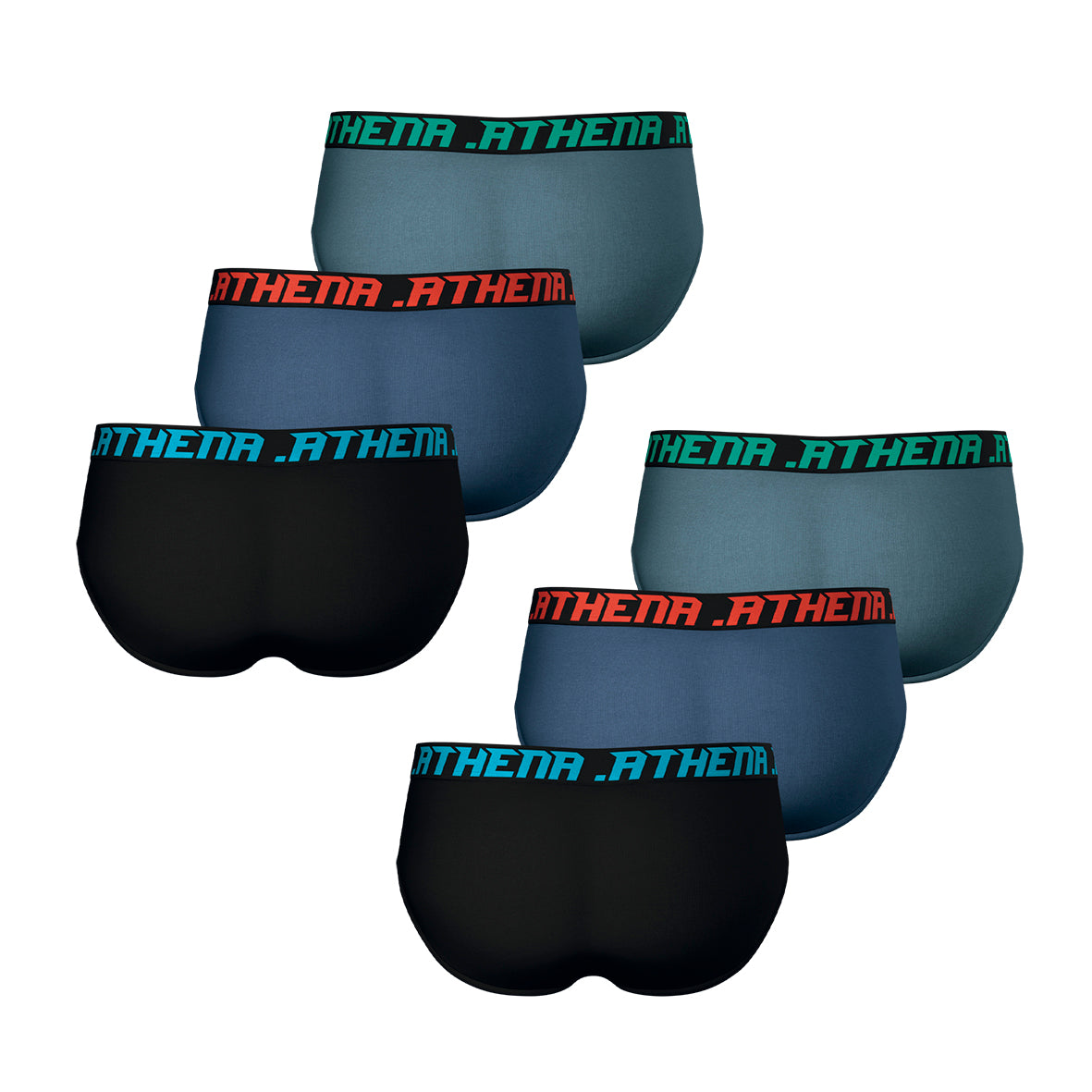Lot de 6 slips homme Trio Essentiel Athena