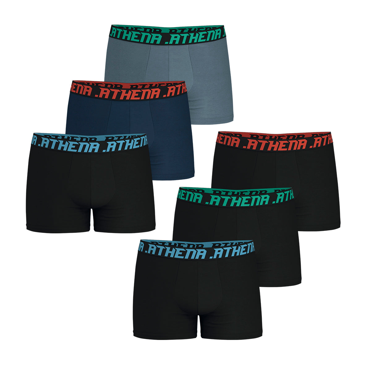 Lot de 6 boxers homme Trio Essentiel Athena