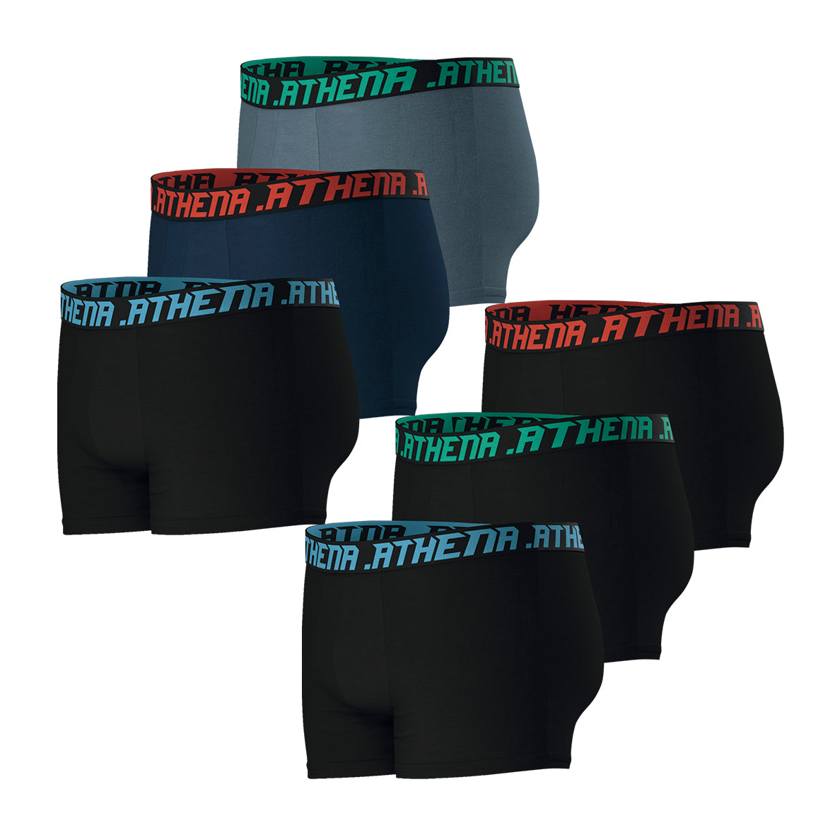Lot de 6 boxers homme Trio Essentiel Athena