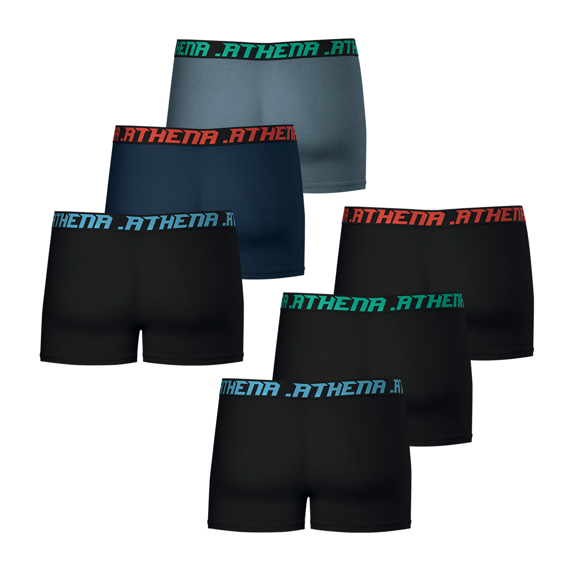Lot de 6 boxers homme Trio Essentiel Athena