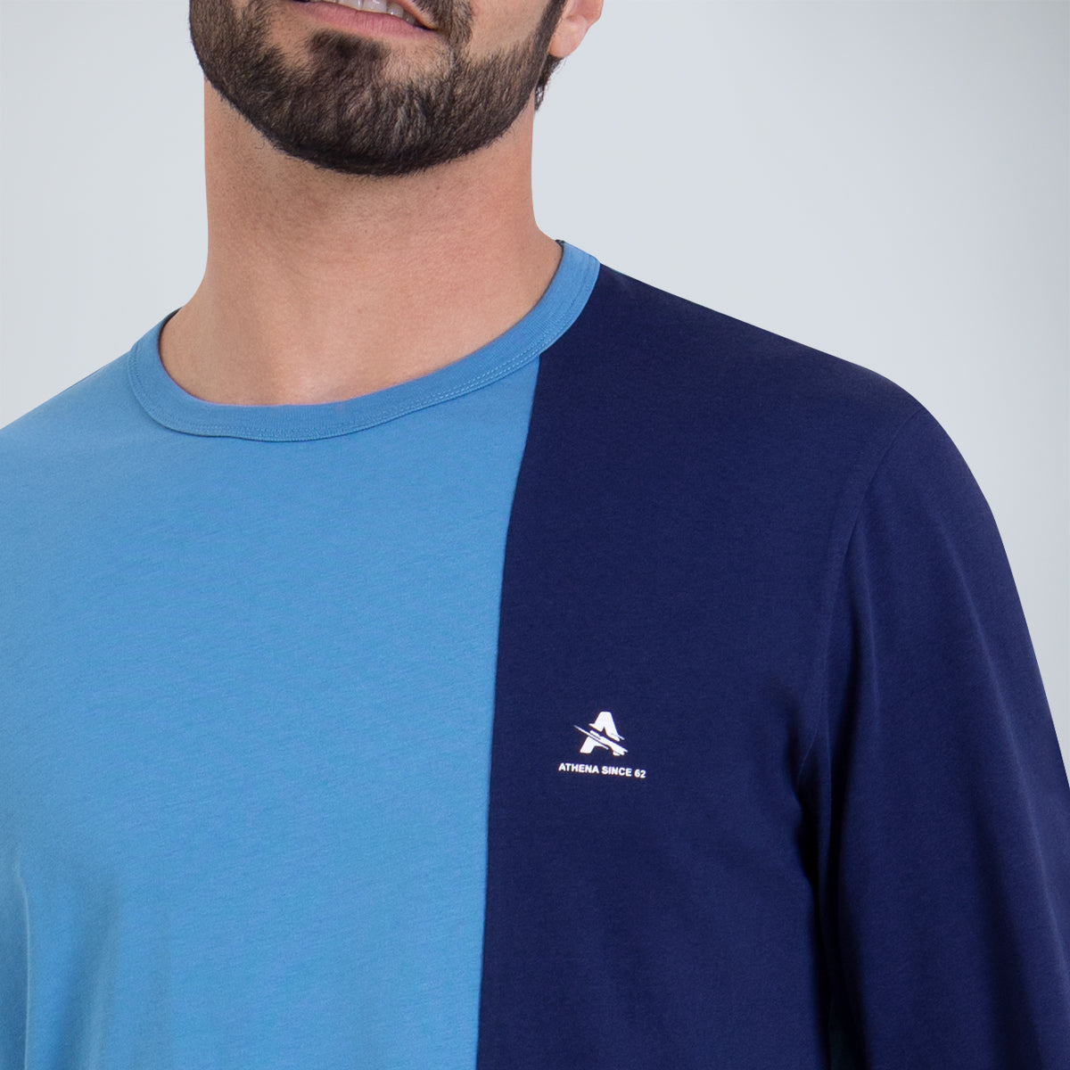 Pyjama long col rond homme Ecopack Athena