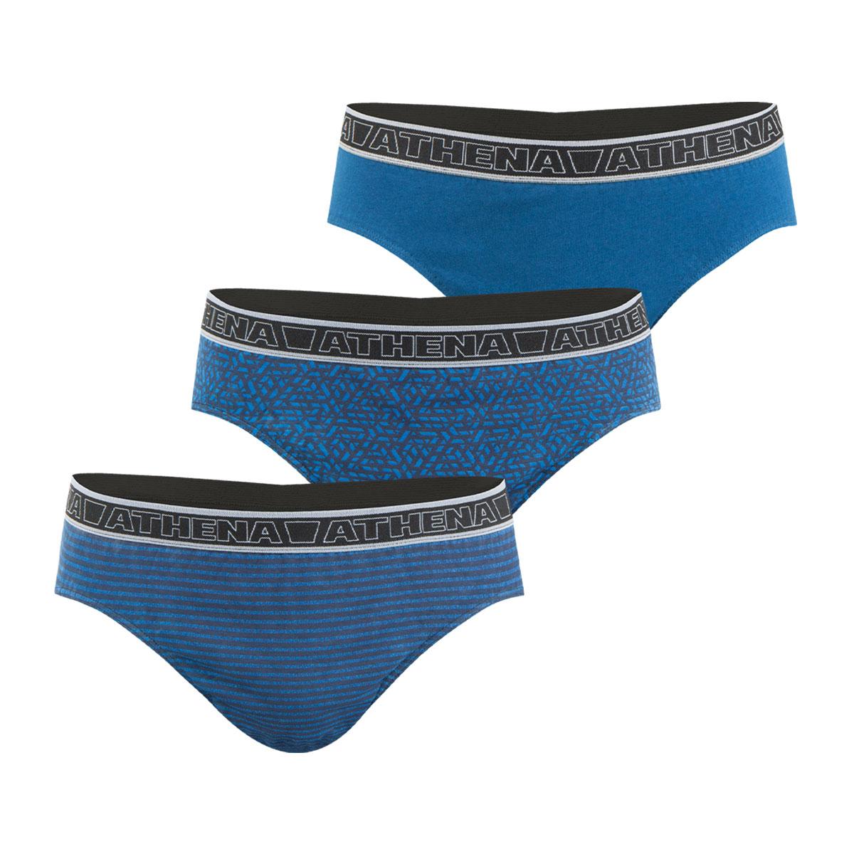 Le Slip Français – Confezione Da 3 Slip Uomo, Blu Navy E Nero, Taglia Unica, Cotone Morbido