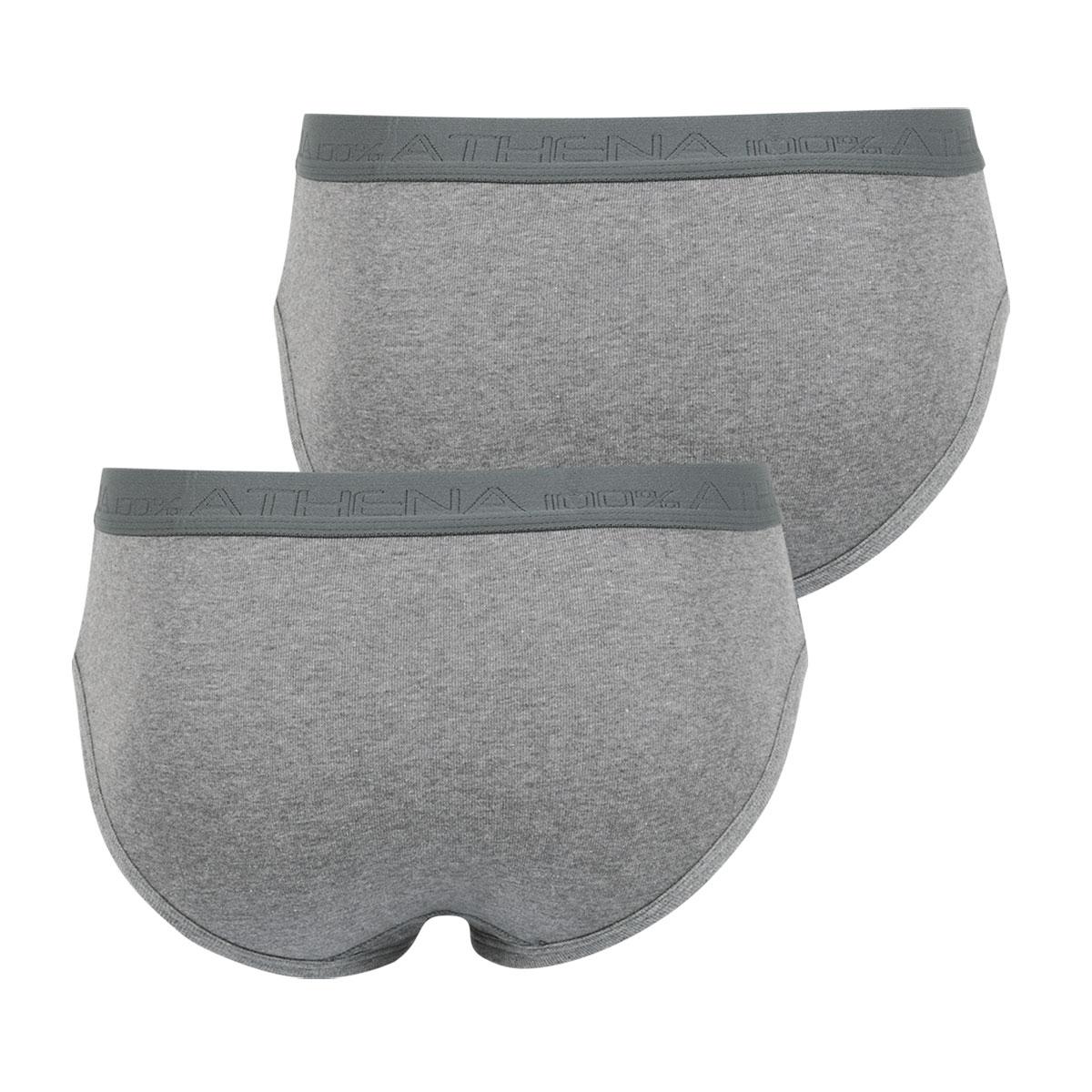 Lot de 2 slips taille haute ouverts homme Coton Bio Athena