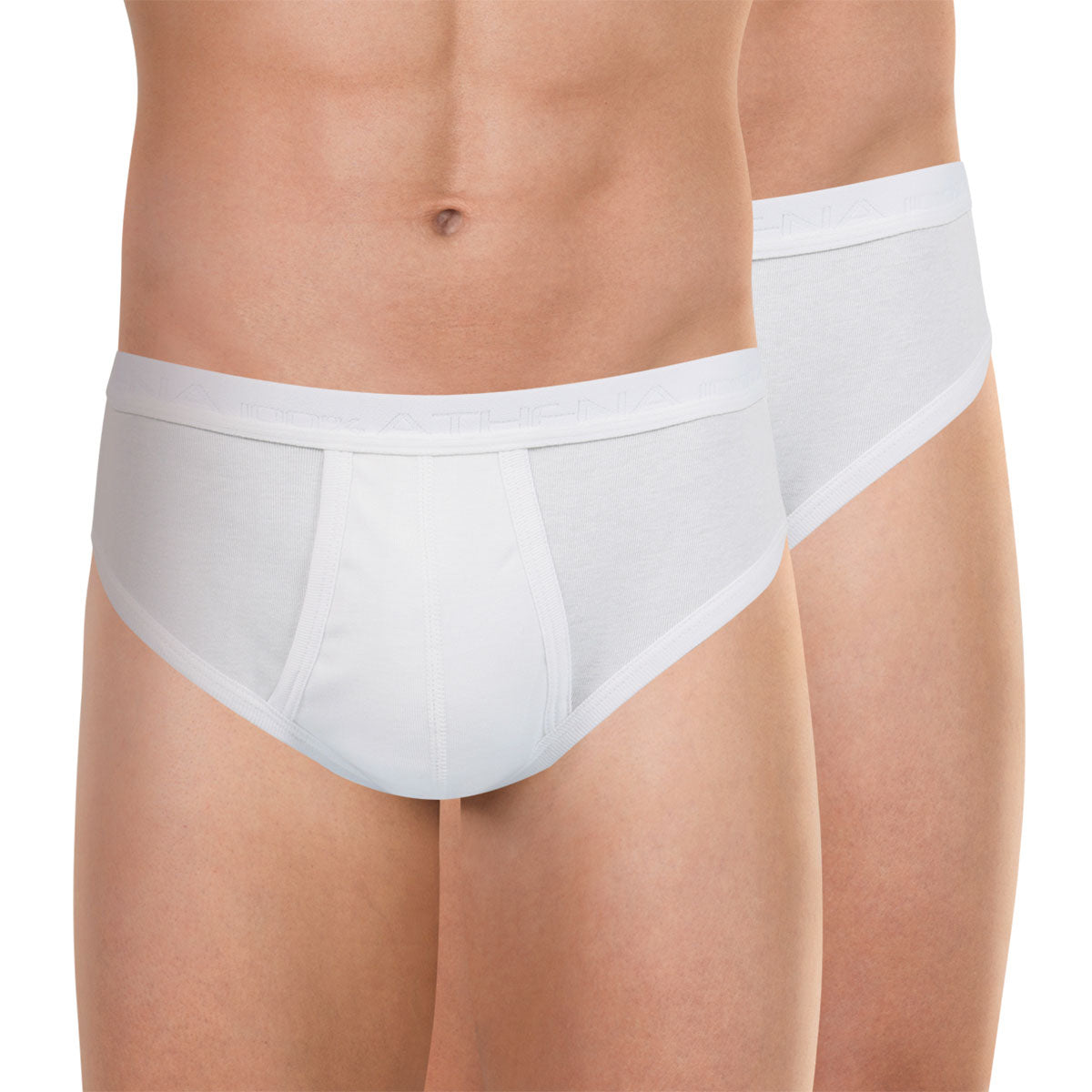 Lot de 2 slips taille haute ouverts homme Coton Bio Athena