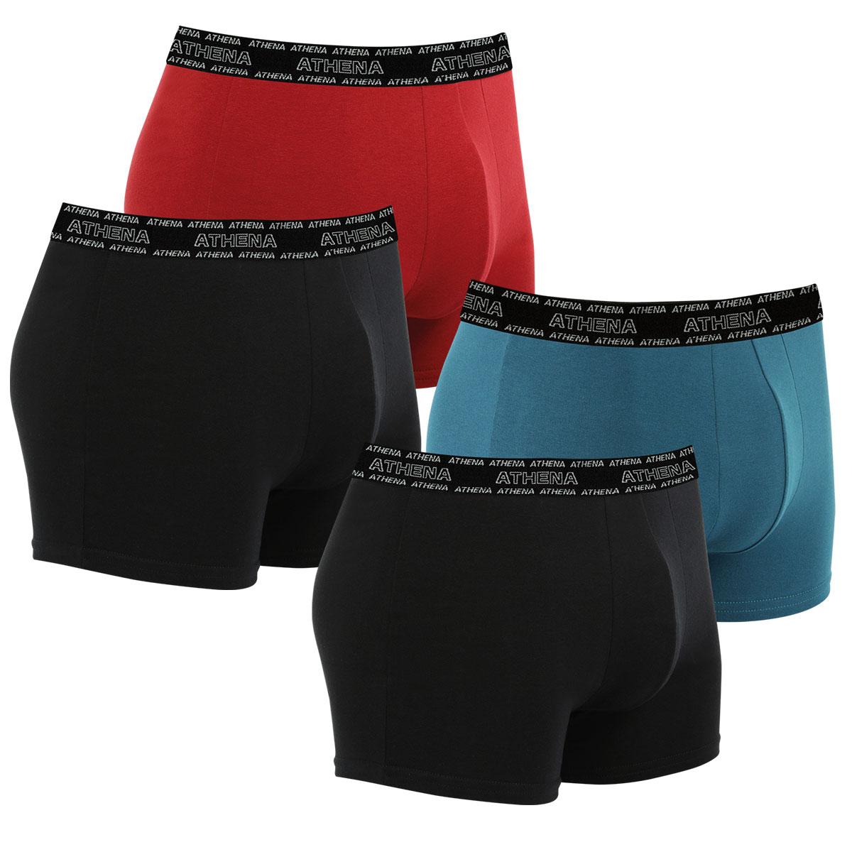Lot de 4 boxers homme Athena