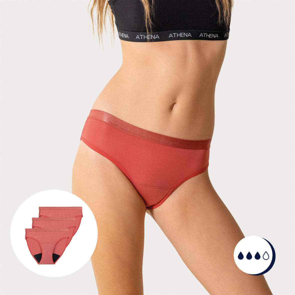 Lot de 3 culottes menstruelles Athena Fille