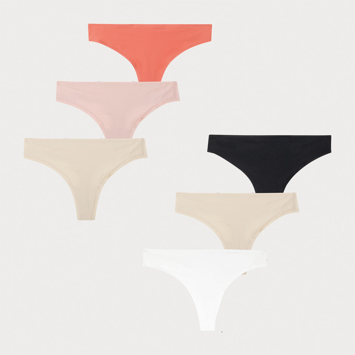 Lot de 6 tangas femme Ecopack Micro Athena