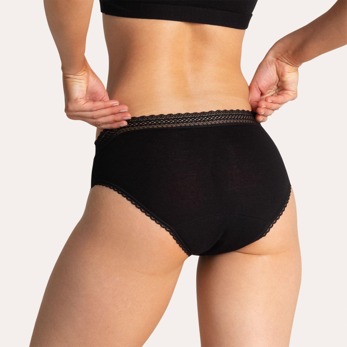 Lot de 3 slips pour les regles femme Coton bio Secret Athena