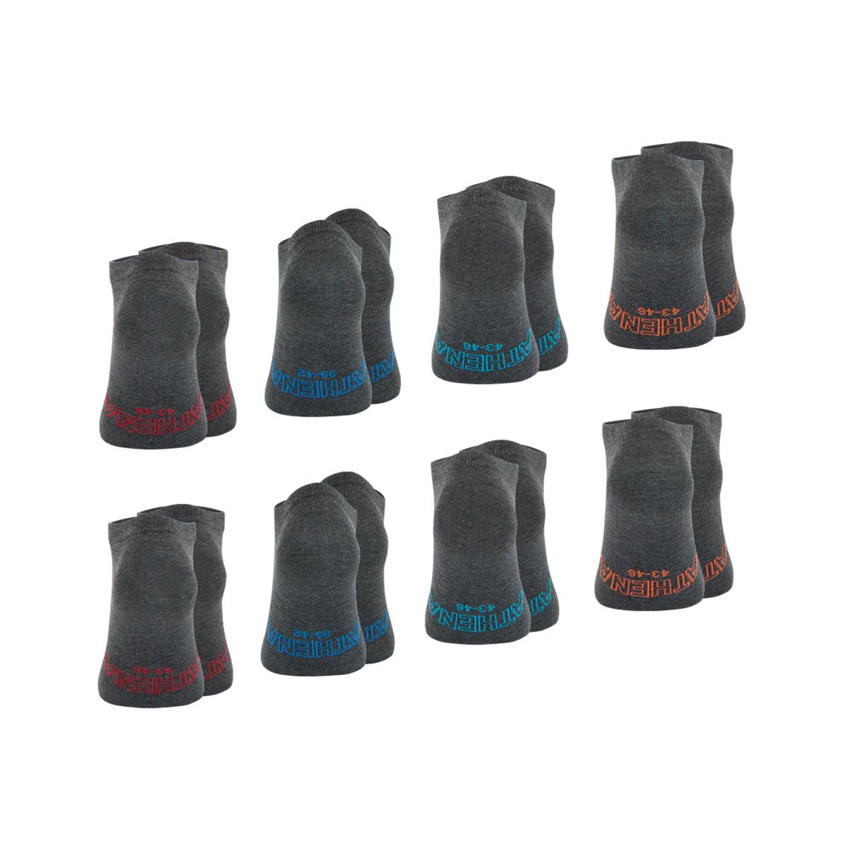 Lot de 8 paires de socquettes low cut homme Ecopack Athena