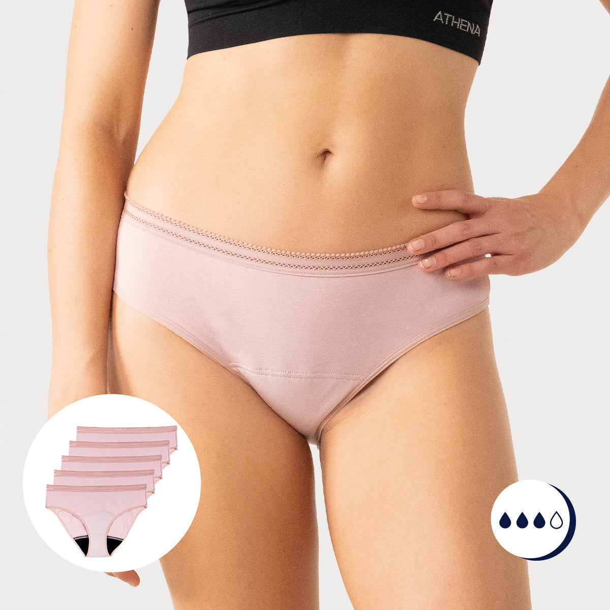 Lot de 5 culottes menstruelles femme Athena