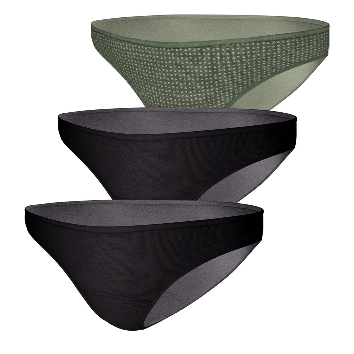 Lot de 3 culottes menstruelles fille coton issu de l'agriculture biologique Care Athena