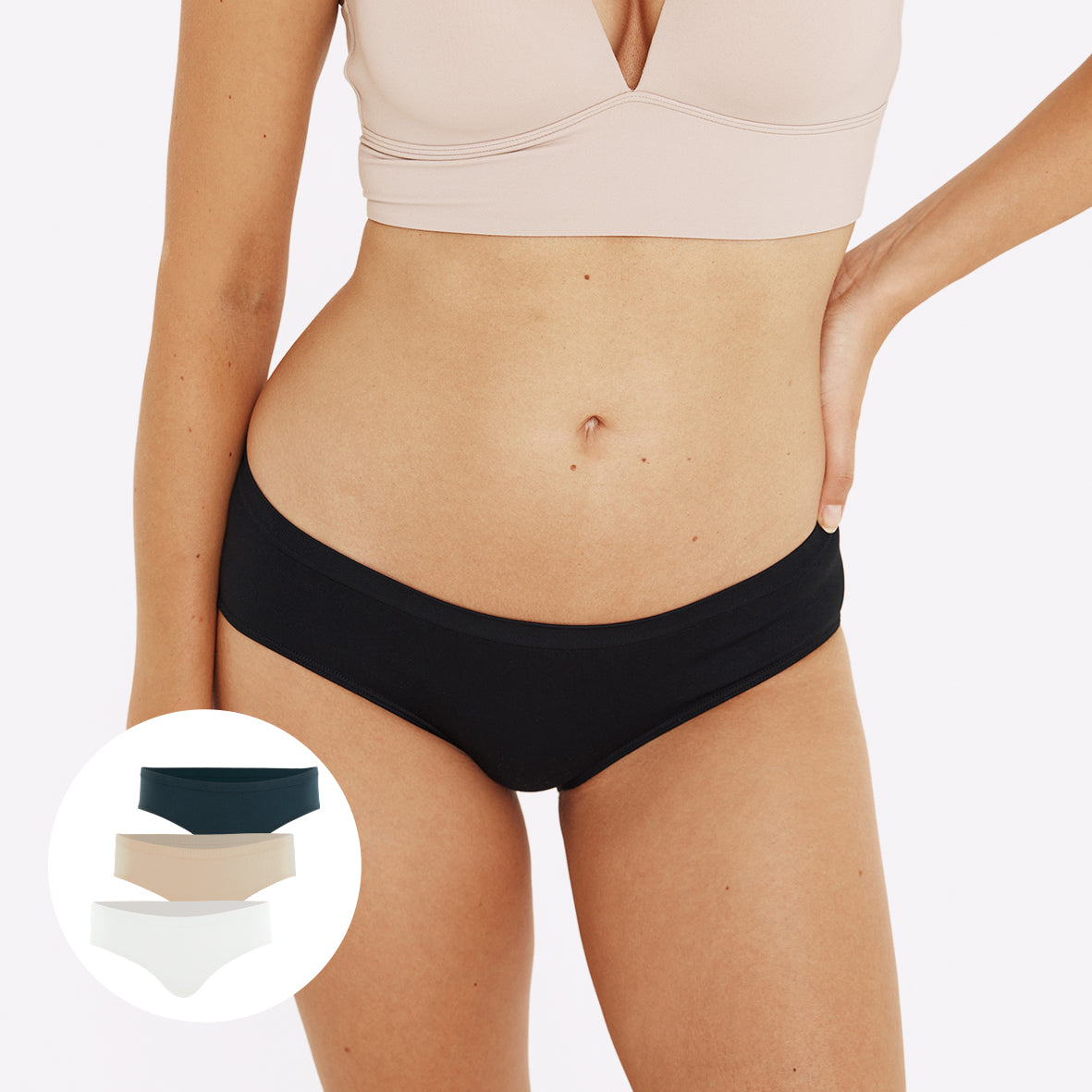 Lot de 3 slips femme Easy Sans Couture Athena