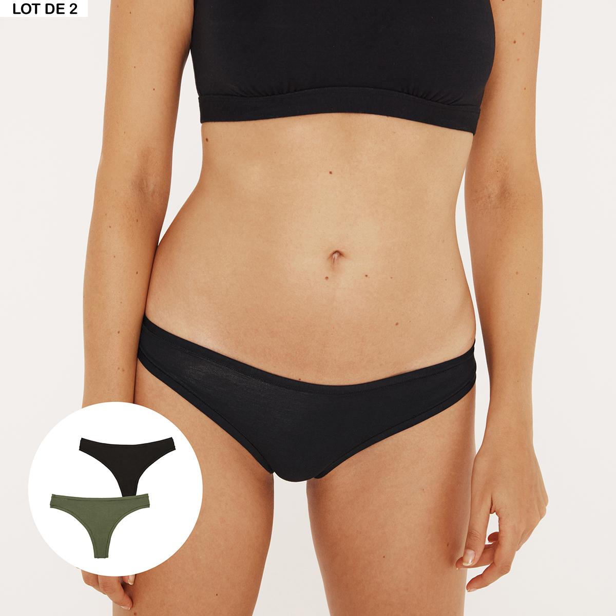 Lot de 2 tangas femme Easy Seconde Peau Athena