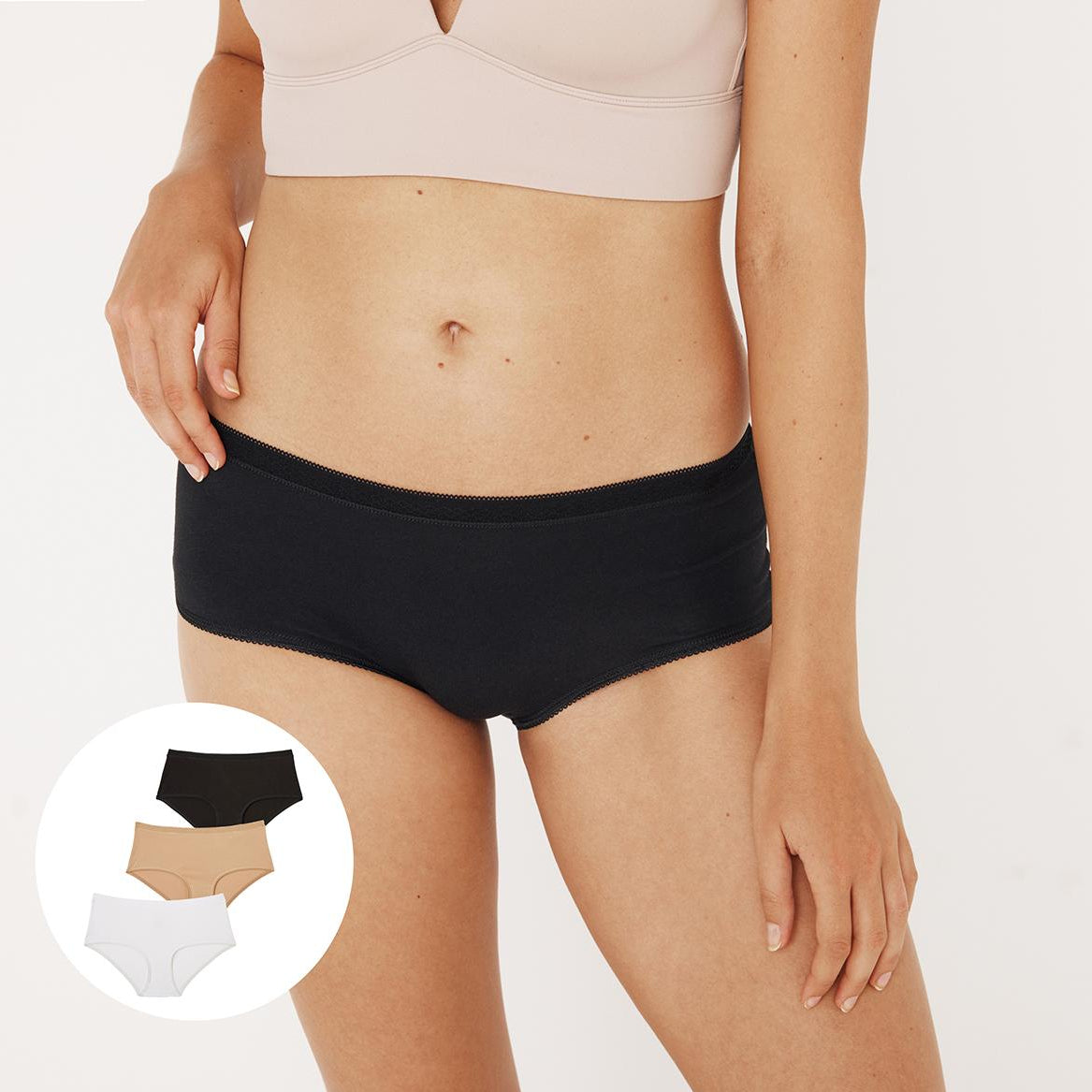 Lot de 3 boxers femme Ecopack Trio Essentiels Athena