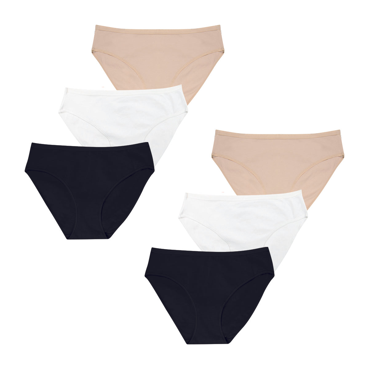 Lot de 6 culottes femme Ecopack Basic Athena