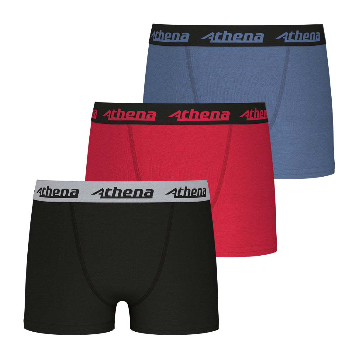 Lot de 3 boxers garçon Ecopack Trio Choc Athena