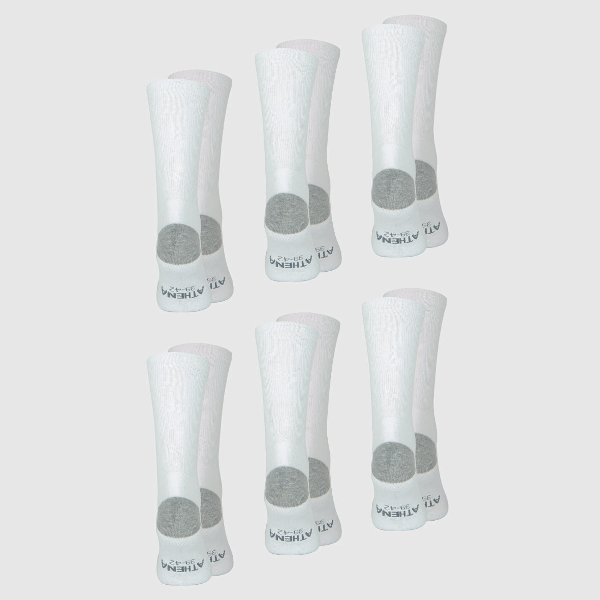 Lot de 6 mi-chaussettes homme Ecopack Sport Athena