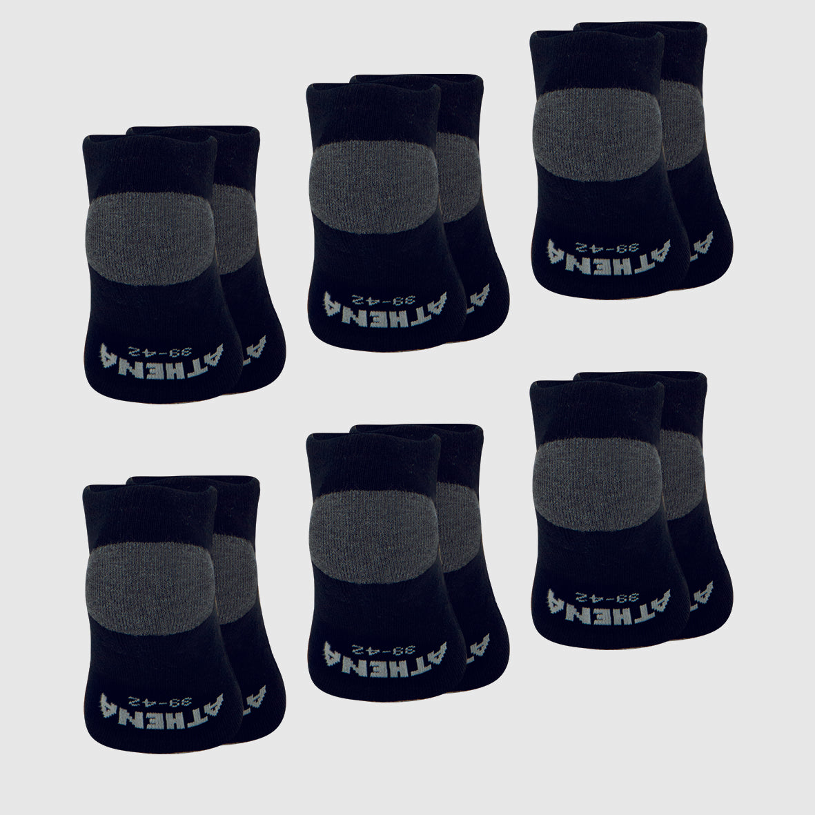 Lot de 6 paires de socquettes homme Ecopack Sport Athena