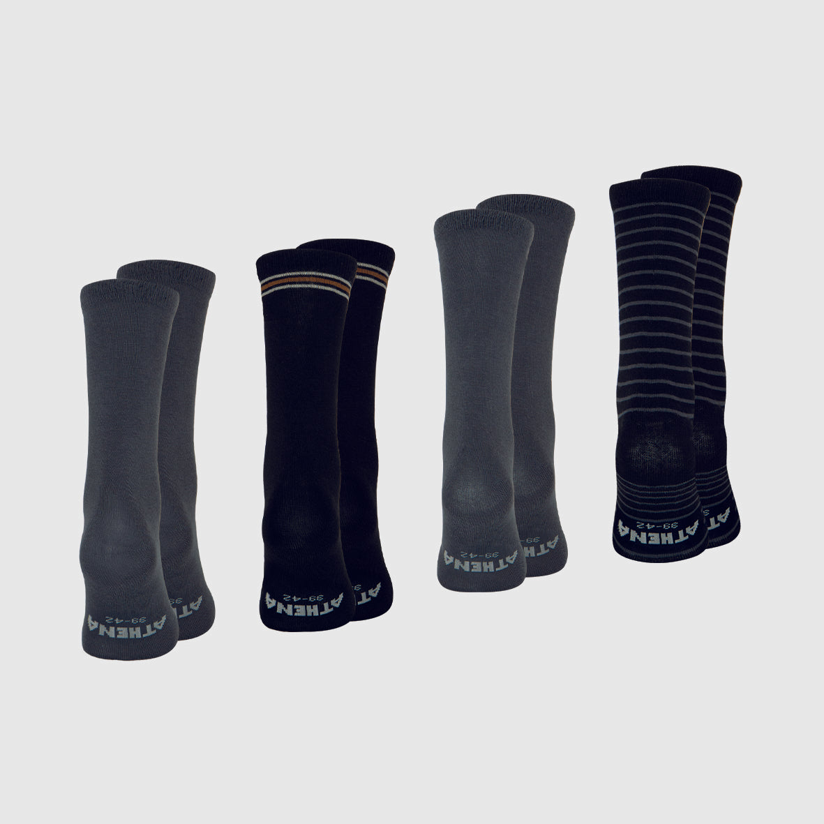 Lot de 4 mi-chaussettes homme Ecopack Athena