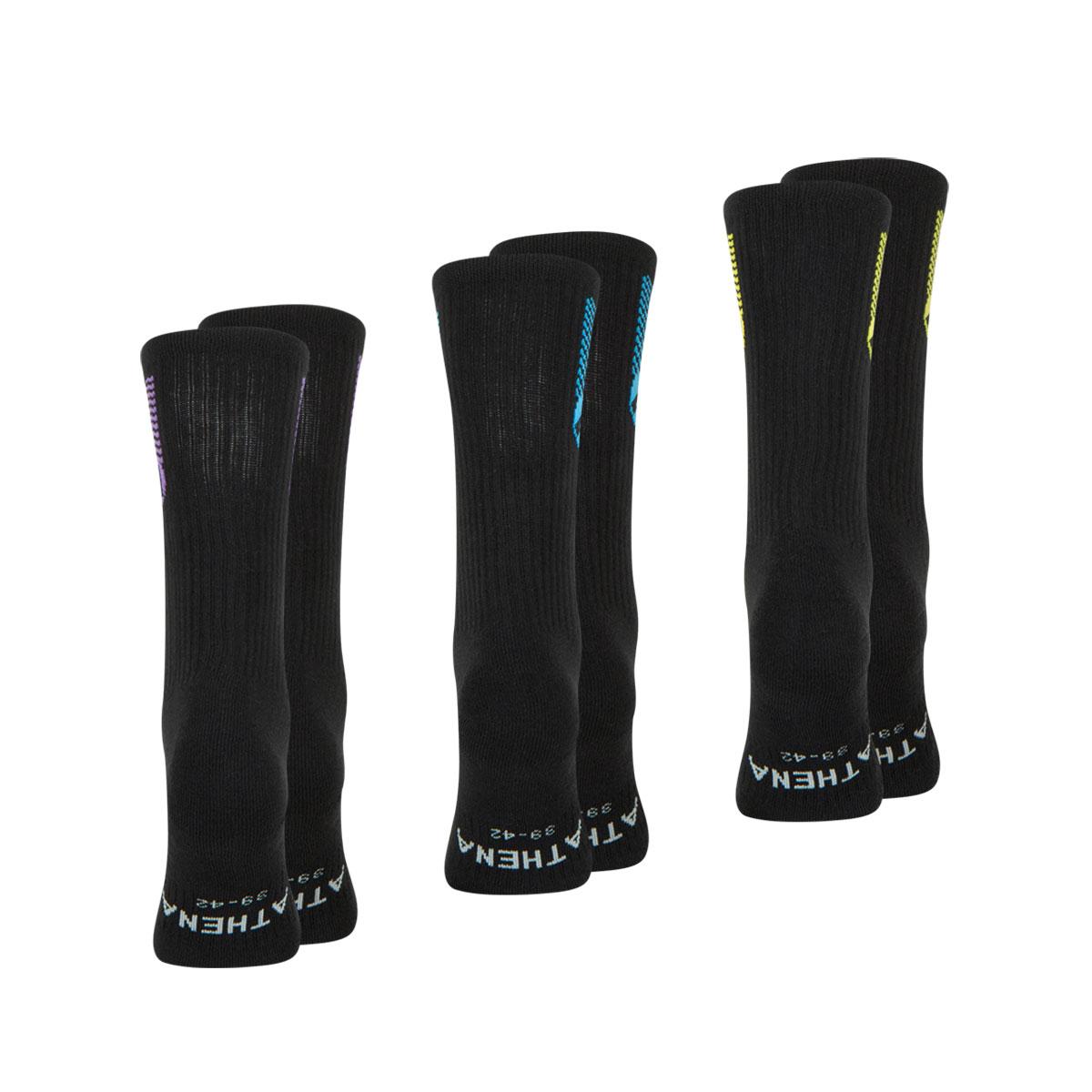 Lot de 3 paires de chaussettes mi-hautes homme Training Dry Athena