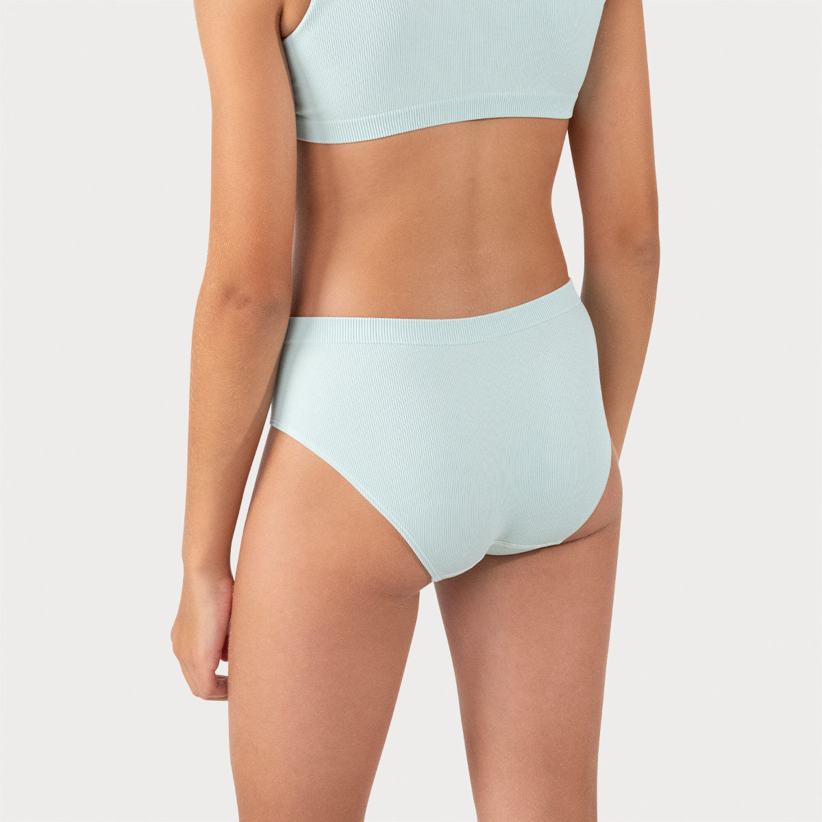 Lot de 2 slips fille sans couture côtelés Athena