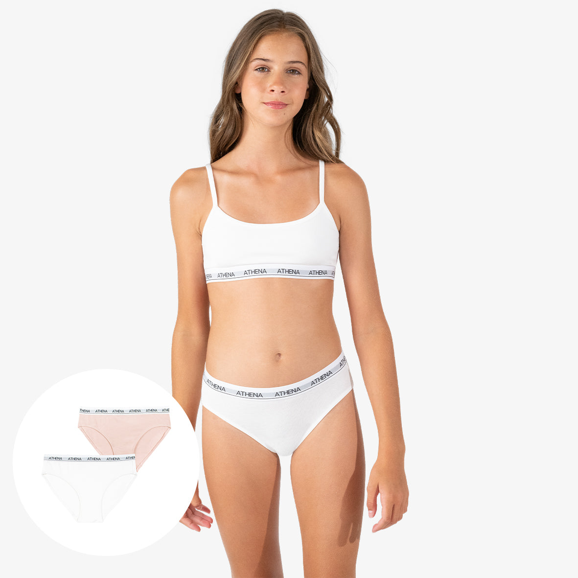 Lot de 2 slips fille Coton Ultra Doux Athena