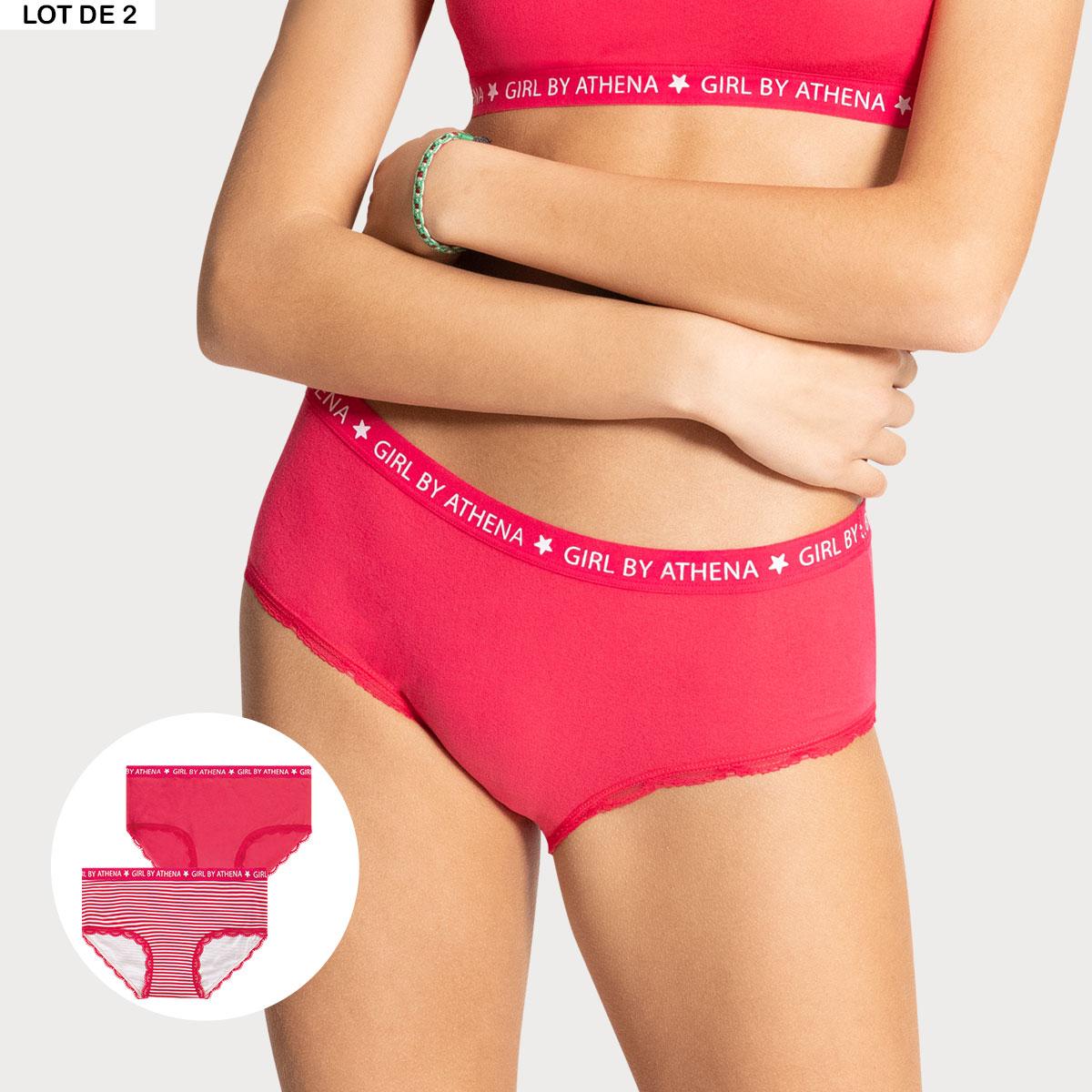 Lot de 2 boxers Girl Douceur by Athena Fille