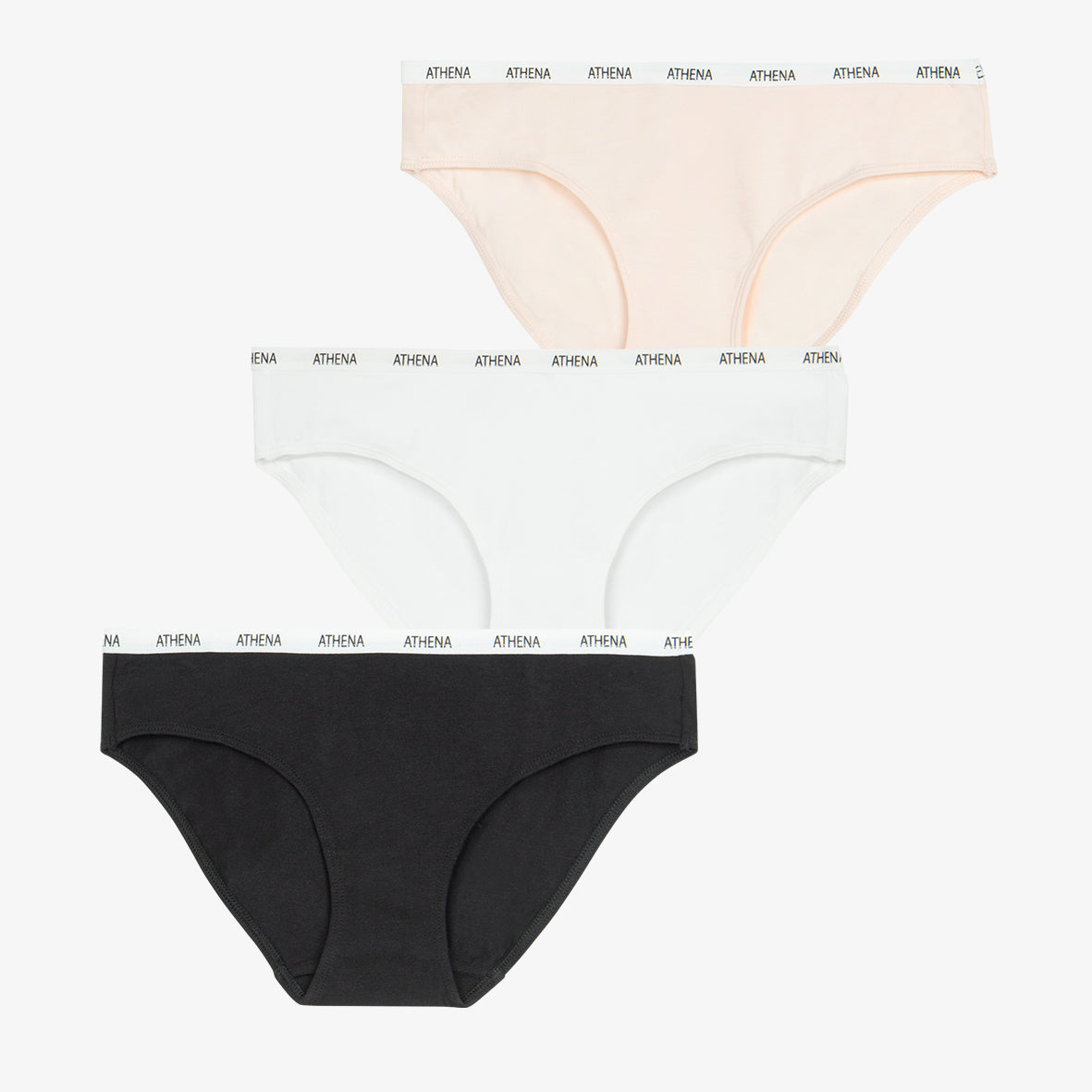 Lot de 3 culottes fille Ecopack Athena