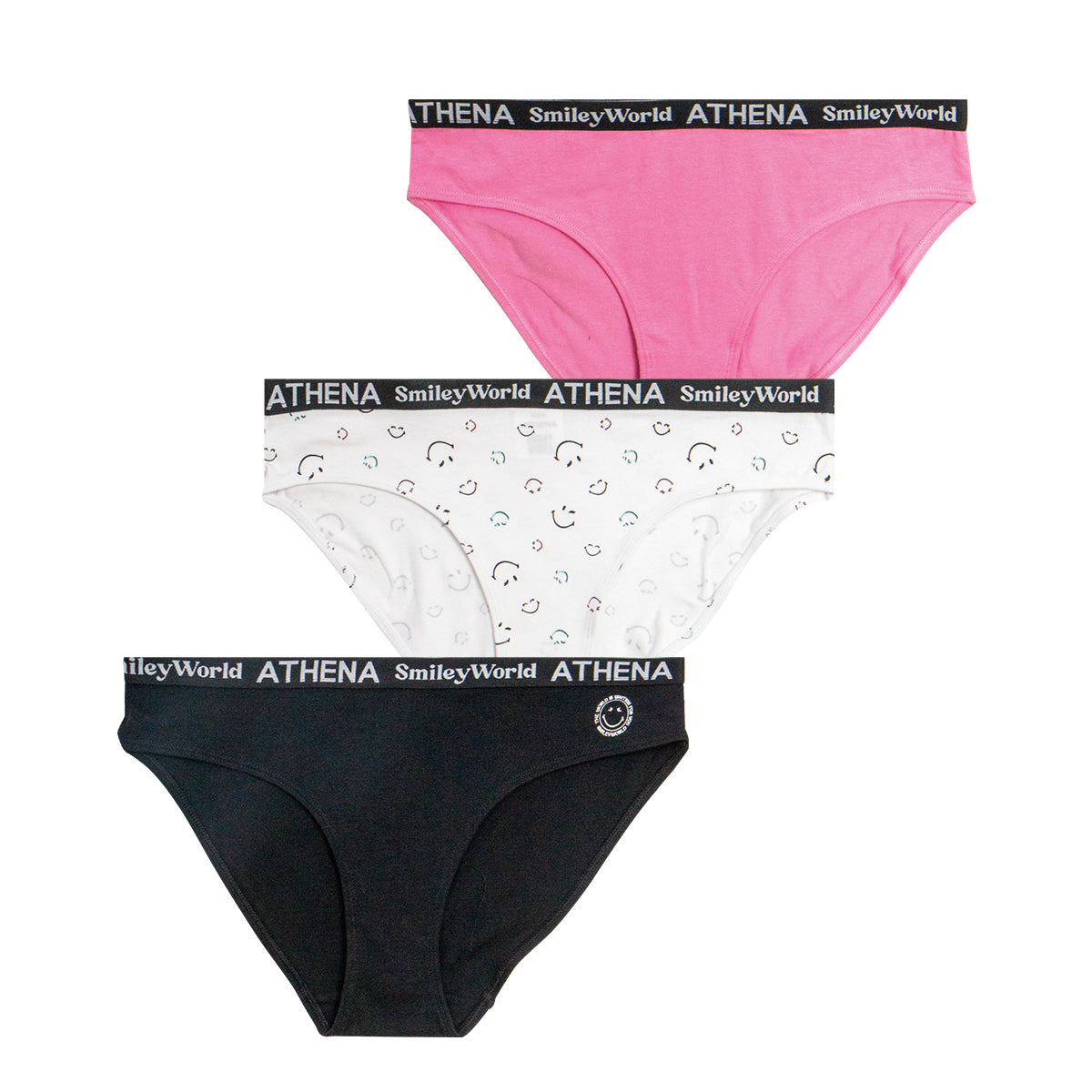 Lot de 3 culottes fille SmileyWorld® I Athena