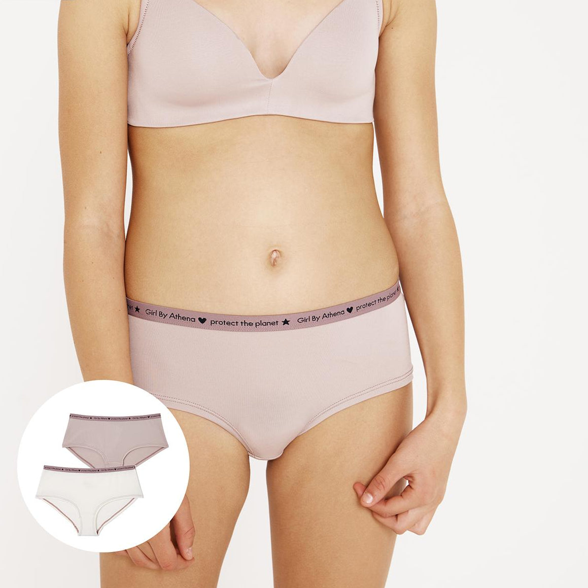 Lot de 2 boxers fille Micro recyclé Girl by Athena