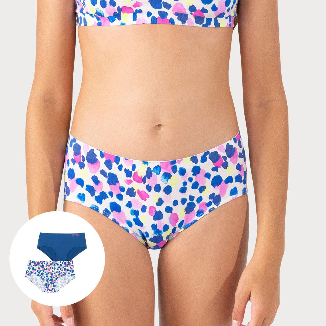 Lot de 2 boxers fille Sans Couture Fashion Athena Fille