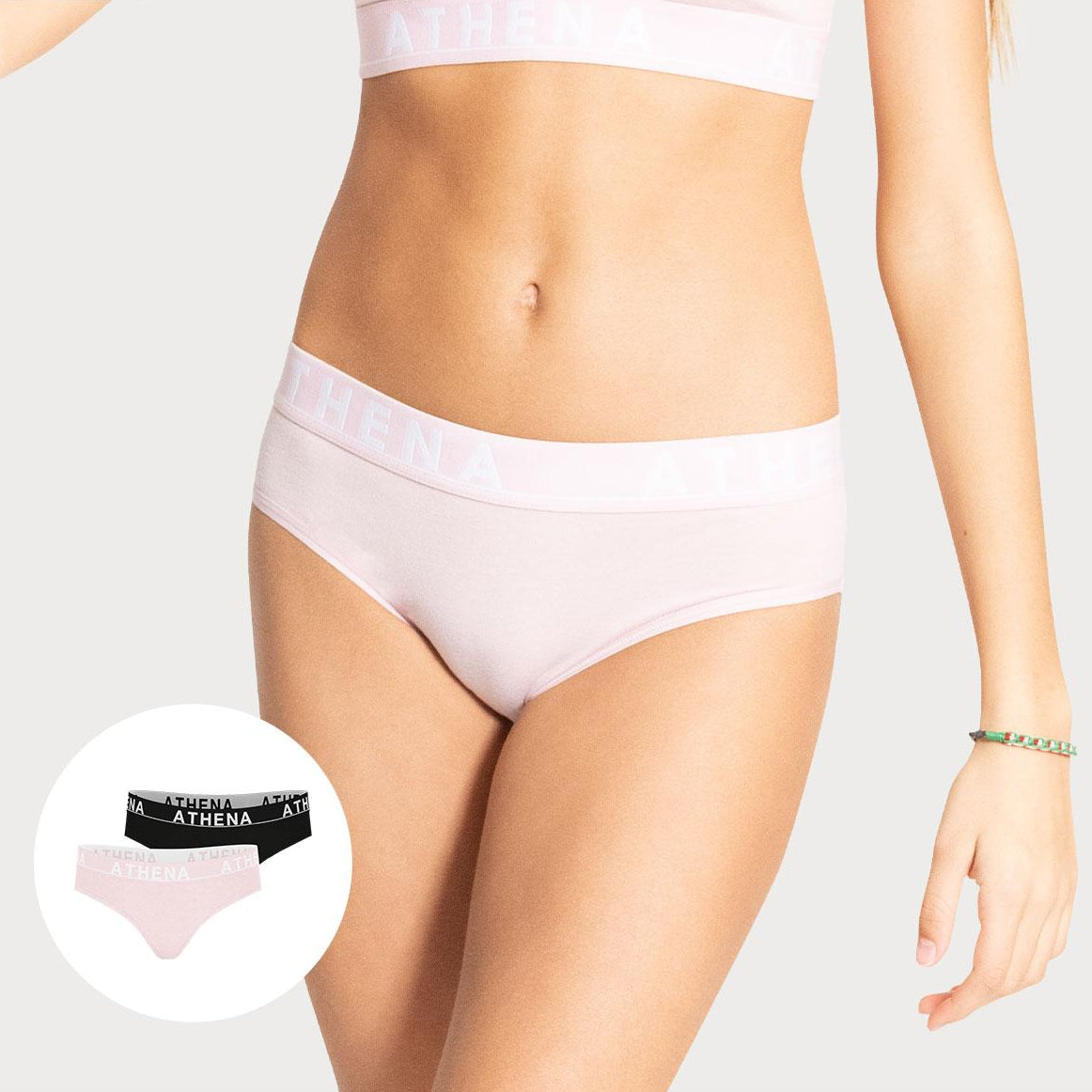 Lot de 2 slips fille Easy Color Athena Fille