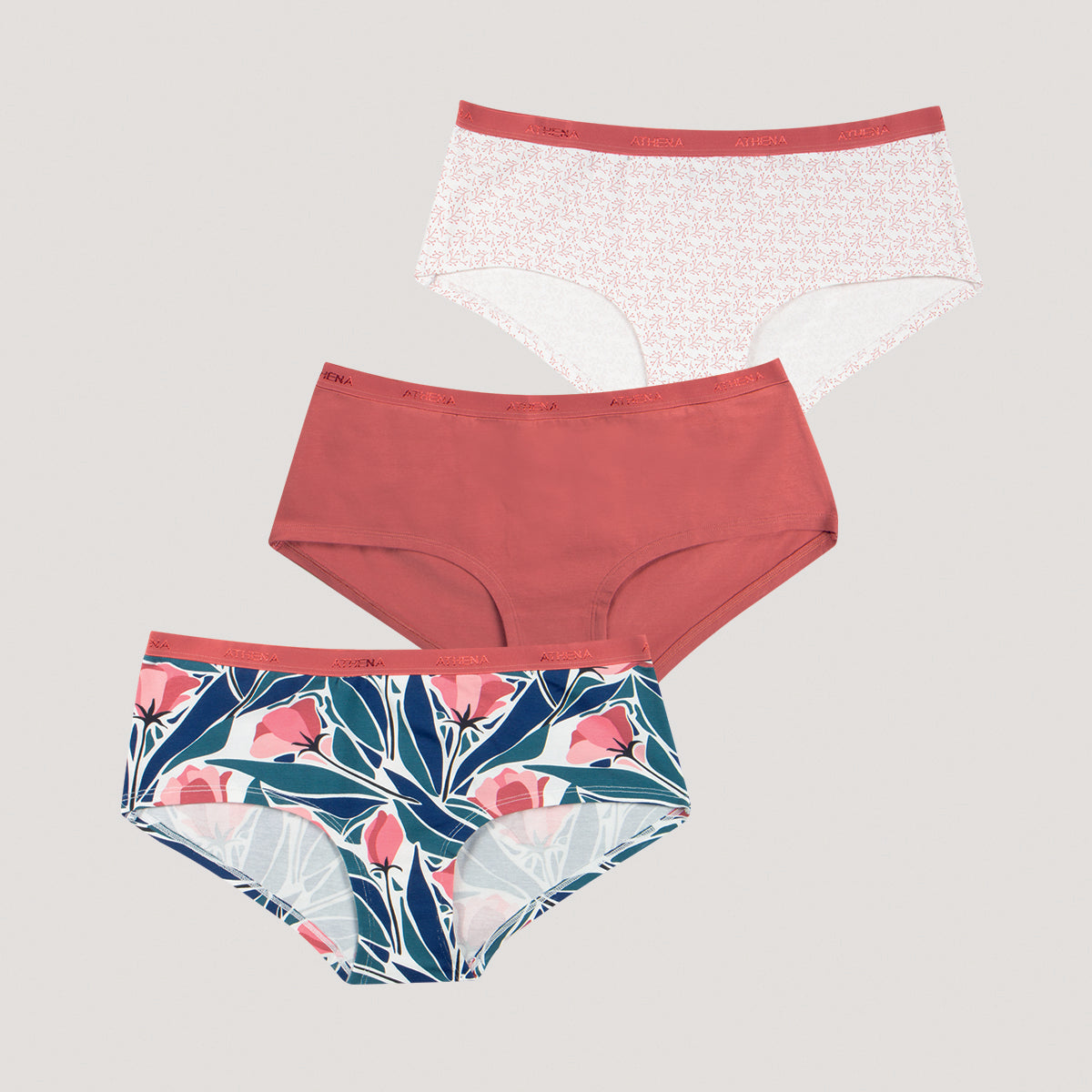 Lot de 3 boxers femme Ecopack Basic Athena