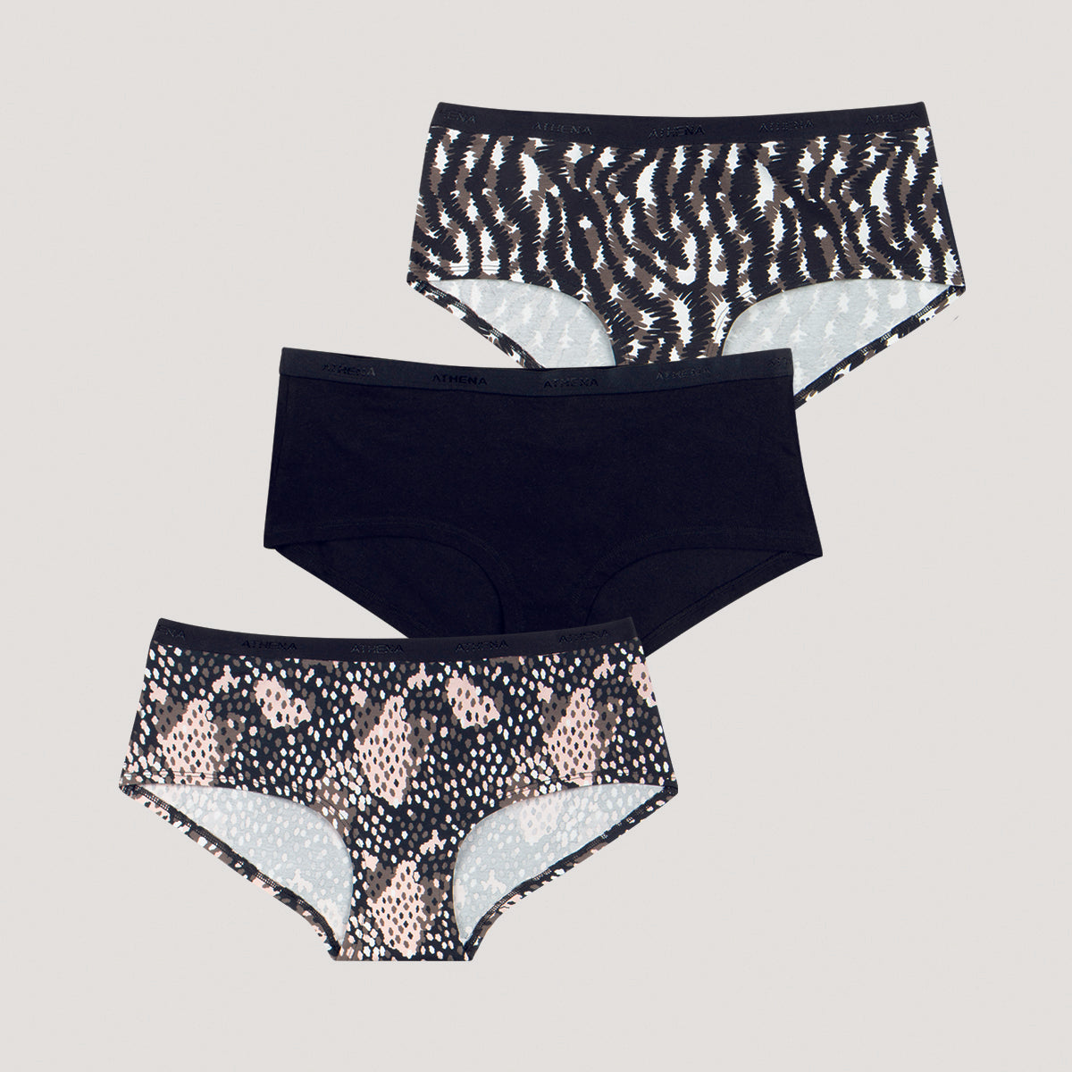 Lot de 3 shortys femme Ecopack Mode Athena