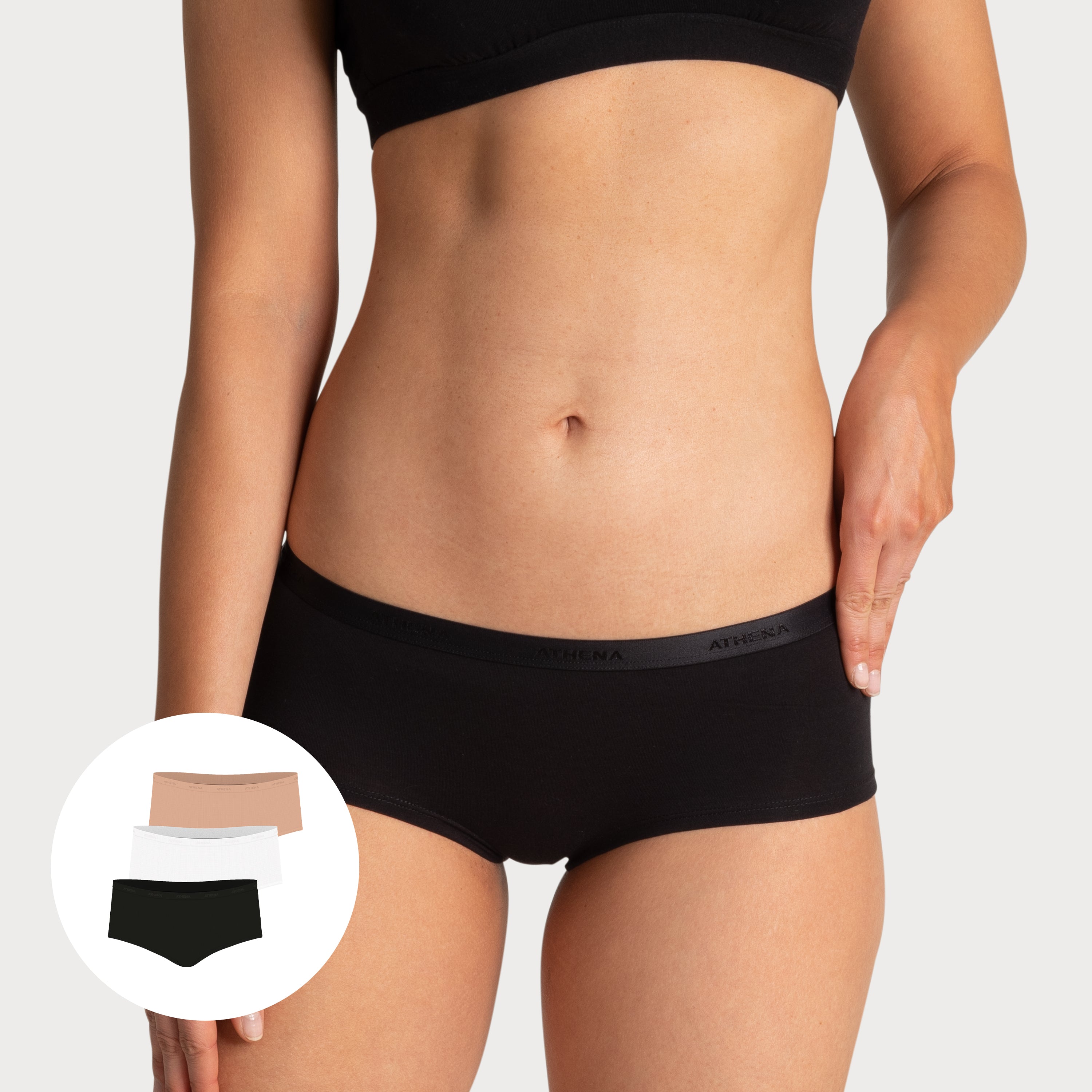 Lot de 3 boxers femme Ecopack Basic Athena