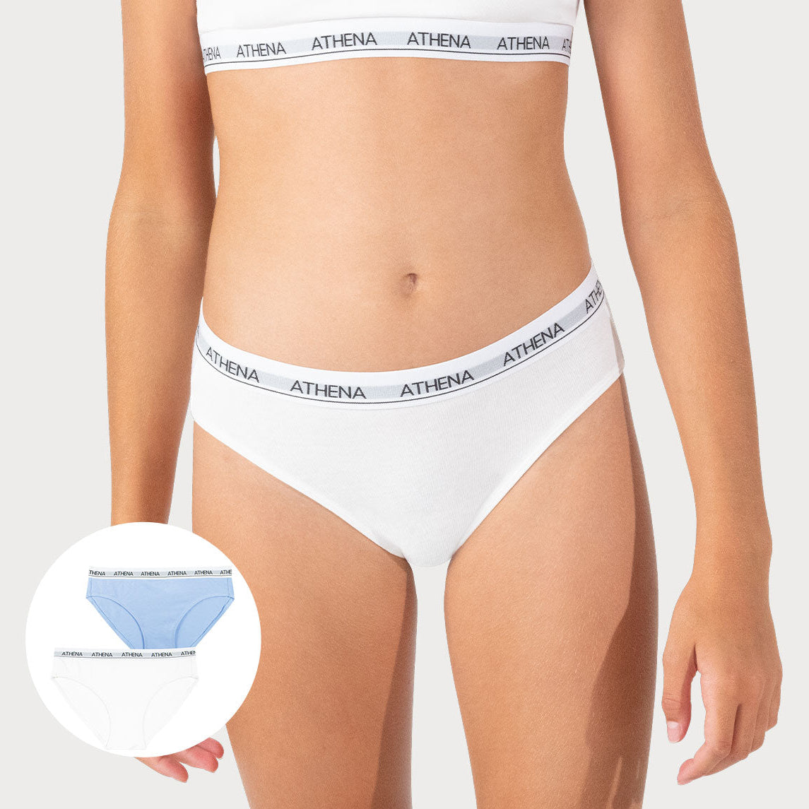 Lot de 2 slips fille Coton Ultra Doux Athena