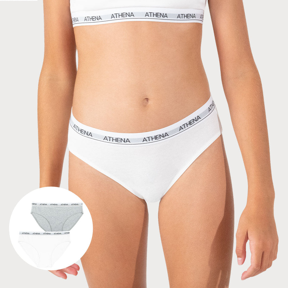 Lot de 2 slips fille Coton Ultra Doux Athena